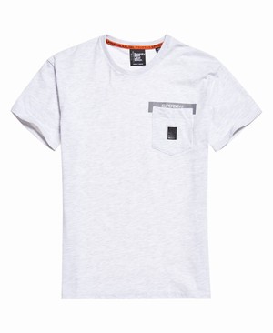 Superdry Black Label Edition Pocket Férfi Pólók Fehér | NKWZE3640